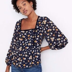 Madewell Velvet Trimmed Blouse
